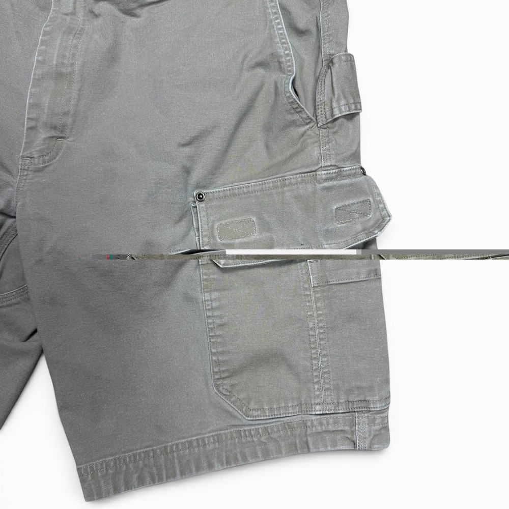 Duluth Trading Cargo Shorts 40 Canvas Flex Fire Hose Stretch Workwear Carpenter - Picture 3 of 12